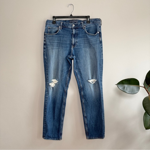 Everlane Uniform Slim Fit Distressed Jeans Size 34 x 32 - Picture 1 of 5